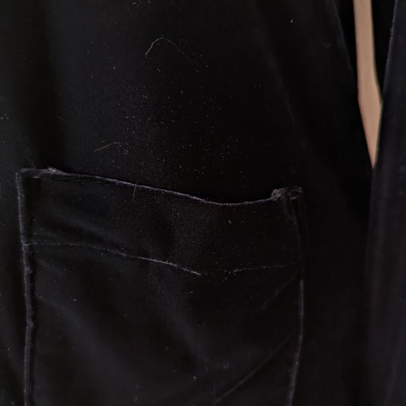 Super Goth! Vintage Stretch Velvet Jacket - Picture 5 of 6